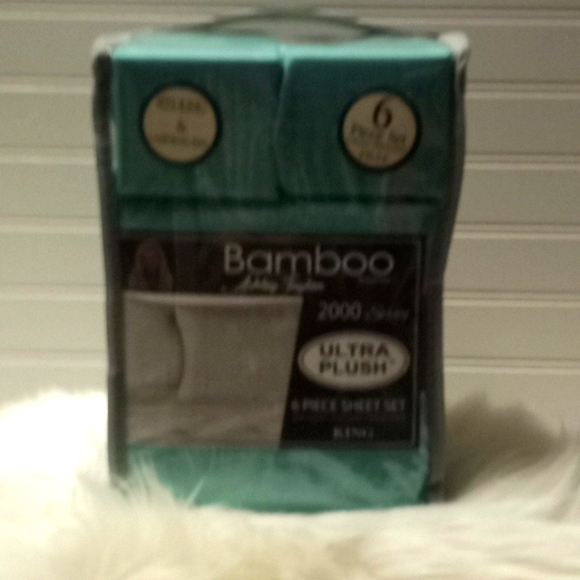 Bamboo Essence King Size Apple Green- 6 Piece Sheet Set - Picture 10 of 10